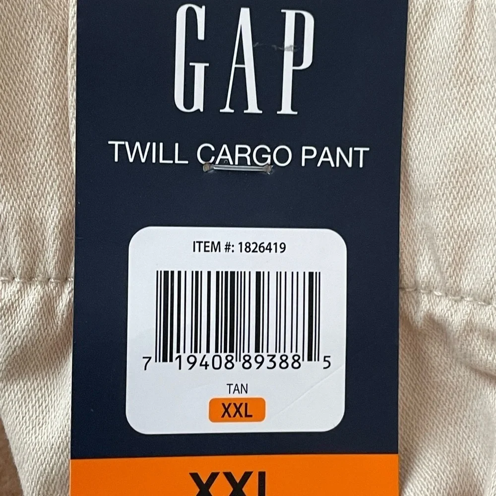 GAP TWILL CARGO PANT Elastic Waistband Size XXL - Picture 8 of 9